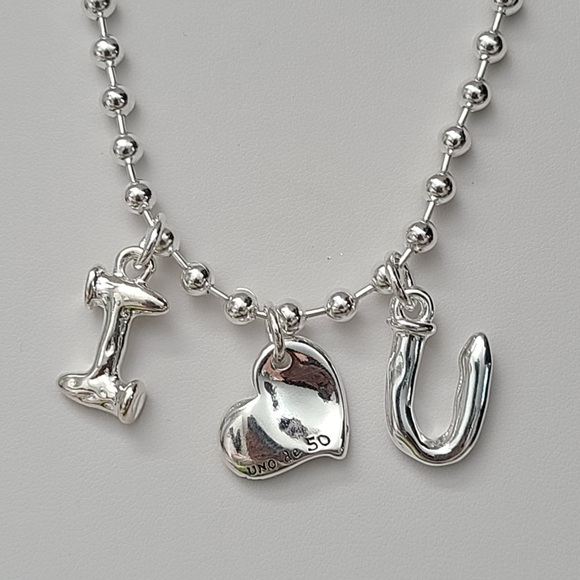 Uno de 50 Necklace • I LOVE U • Silver plated - Picture 2 of 12